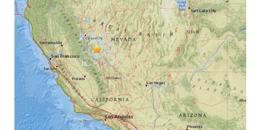 Неваду потрусило почти на 6 баллов
