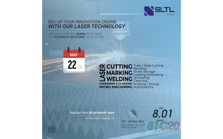 SLTL's New Compact Fiber Laser Cutting Machine at Metalloobrabotka 2023 Expo!